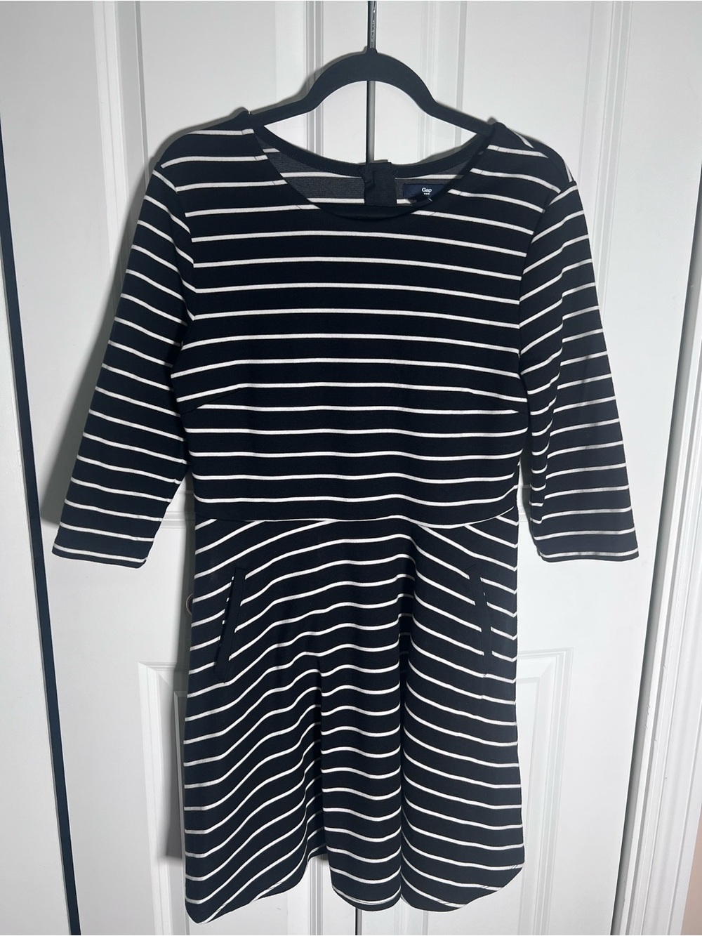 GAP Black and White Striped Dress